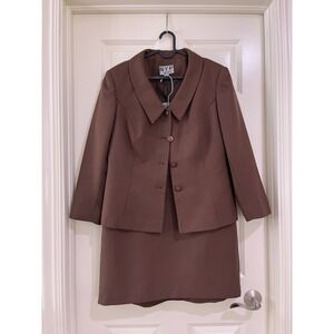 VTG NYP women brown 2-‎ piece sutis size 14
